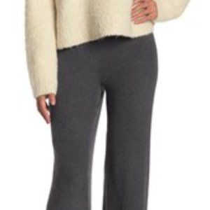 Heather Charcoal ribbed sweater lounge Pants sz Large